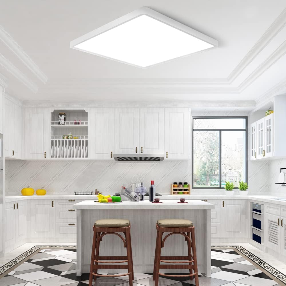 Plafonnier LED carré 12 pouces – 24 W – Blanc – 3000 K / 4500 K / 5000 K / 6500 K – Plafonnier encastré – Stock local (États-Unis, Royaume-Uni et Allemagne)