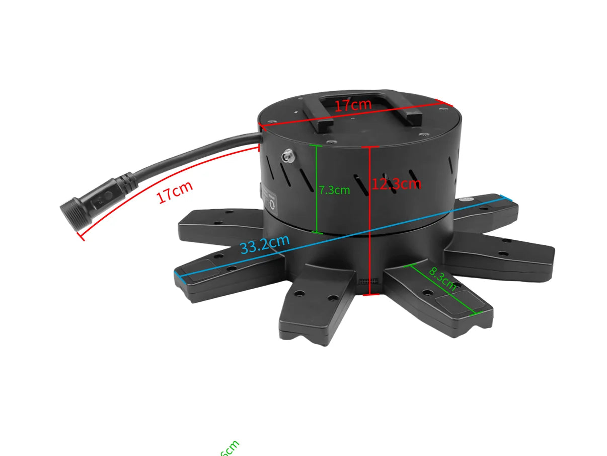 FL-SY Series 150cm to 180cm (59.1–70.9 inch) Large Size | 3D Hologram Fan LED Display | Flat Fan Synchronous Control | LED Hologram Projector | Fan Only / Fan with Dual-Pole Mobile Stand | 8 Blades, Power Adapter Included