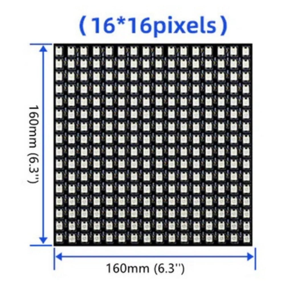 LED Matrix Screen WS2812B Digital Flexible LED Panel SMD5050 RGB Individually Addressable Full Dream Color DC5V