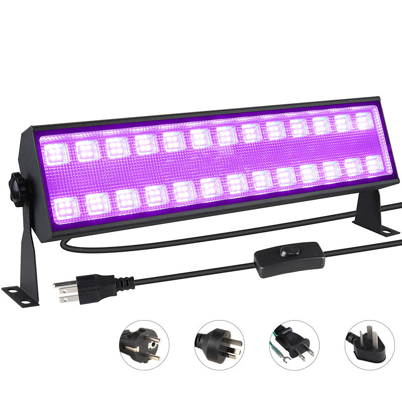 100W UV LED Wall Washer Light – 395–400nm Black Light |AC110V / AC220V| Plug-in with On/Off Switch | Fluorescent Effect for Stage, Party & Event Lighting | 1 / 2-Pack