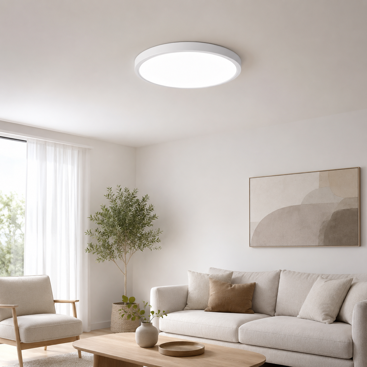 Runde 9-Zoll-LED-Deckenleuchte – 18 W – Weiß – 3000 K / 4500 K / 5000 K / 6500 K – Deckenleuchte zur Unterputzmontage – Lokaler Lagerbestand (USA/UK/DE)