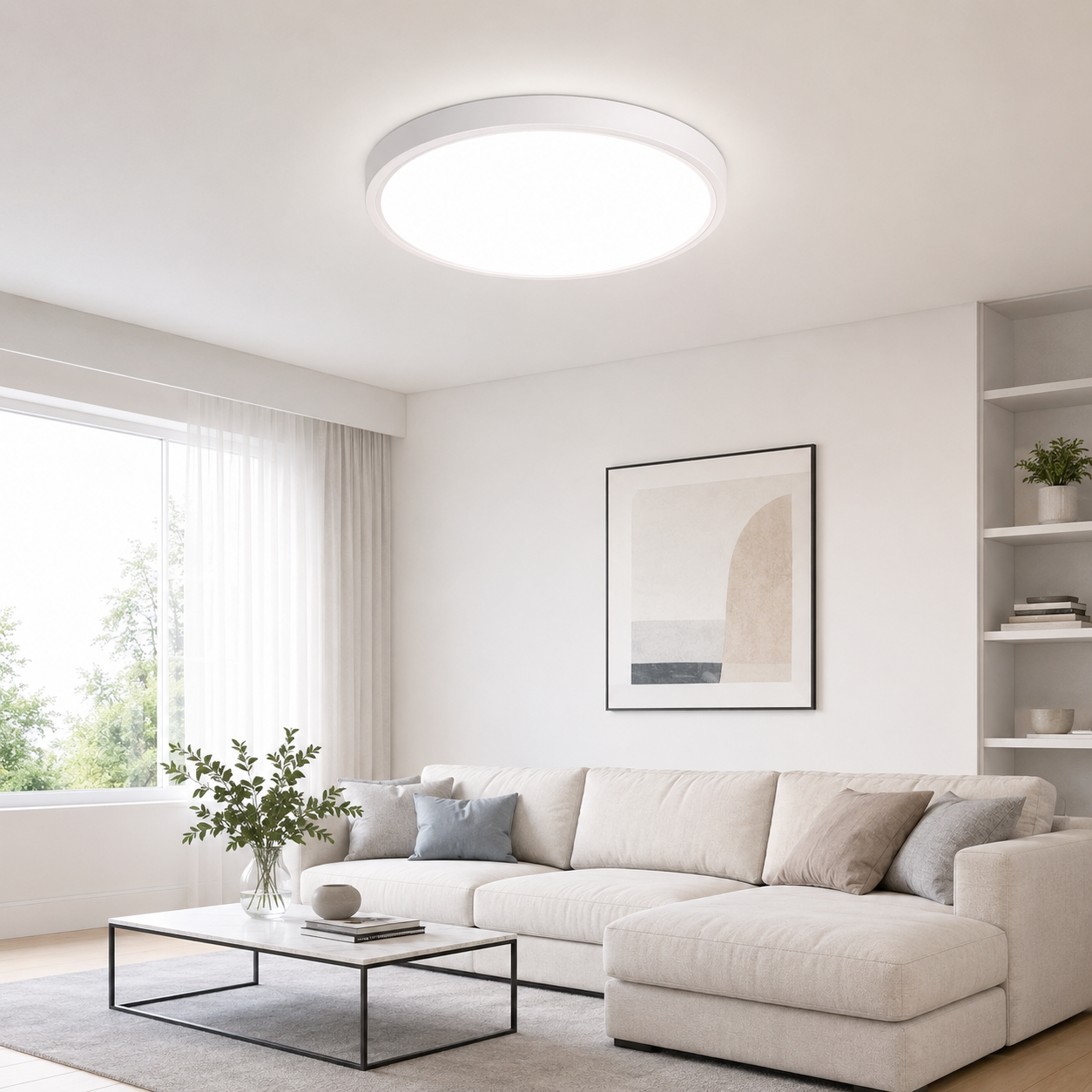 12 Inch Round LED Ceiling Light – 24W – White – 3000K / 4500K / 5000K / 6500K – Flush Mount Ceiling Light – Local Stock (US/UK)