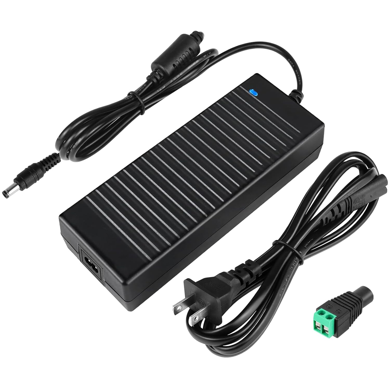 DC 24V Desktop Power Supply Adapter 60W–120W, AC 100–240V Input, Switching Transformer Charger with US Plug — for LED Strip Lights, 3D Printers, CCTV, and Electronics
