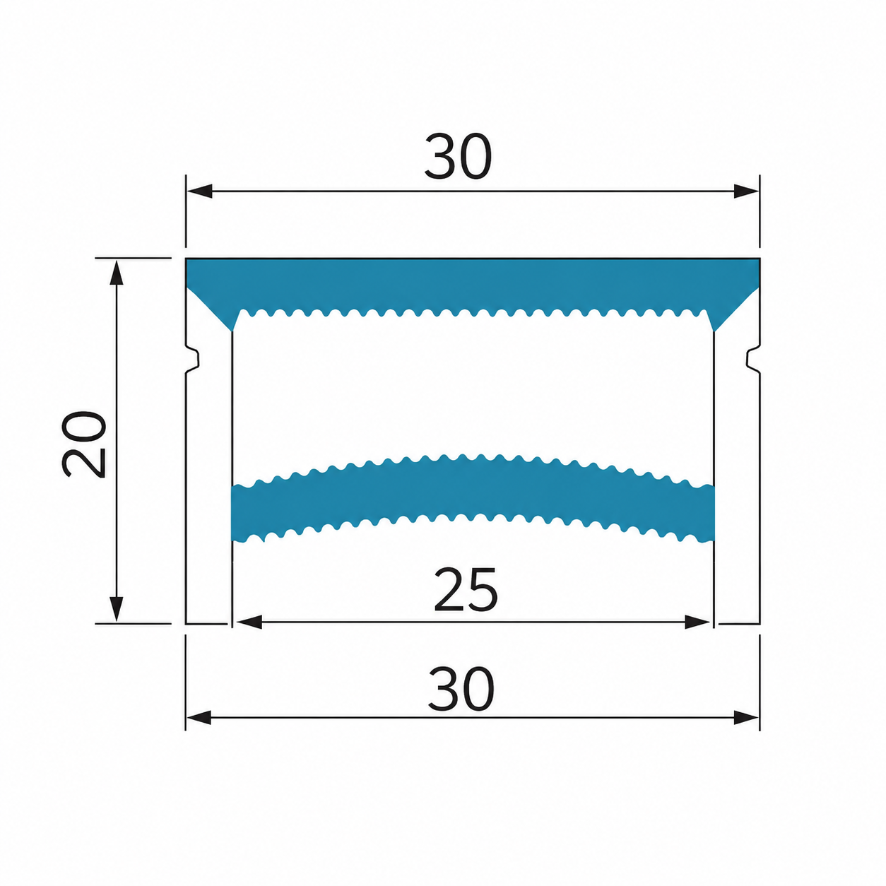 Q Series S3020 Quick Install LED Neon Light Housing | Edge-Free Silicone Cover | 30×20mm Top Emitting led neon casing | Max Strip Width ≤25mm | Retail Store Shop Window Lighting | 5M/50M
