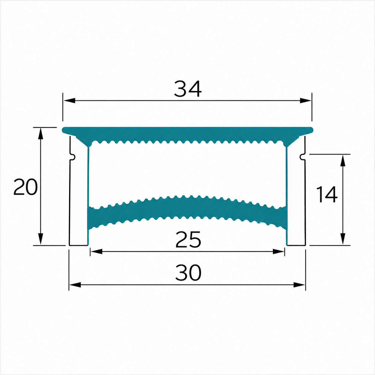 Q Series S3020 Quick Install LED Neon Light Housing | With-Edge Silicone Cover | 30×20mm Top Emitting neon strip housing | Max Strip Width ≤25mm | Retail Store Shop Window Lighting | 5M/50M