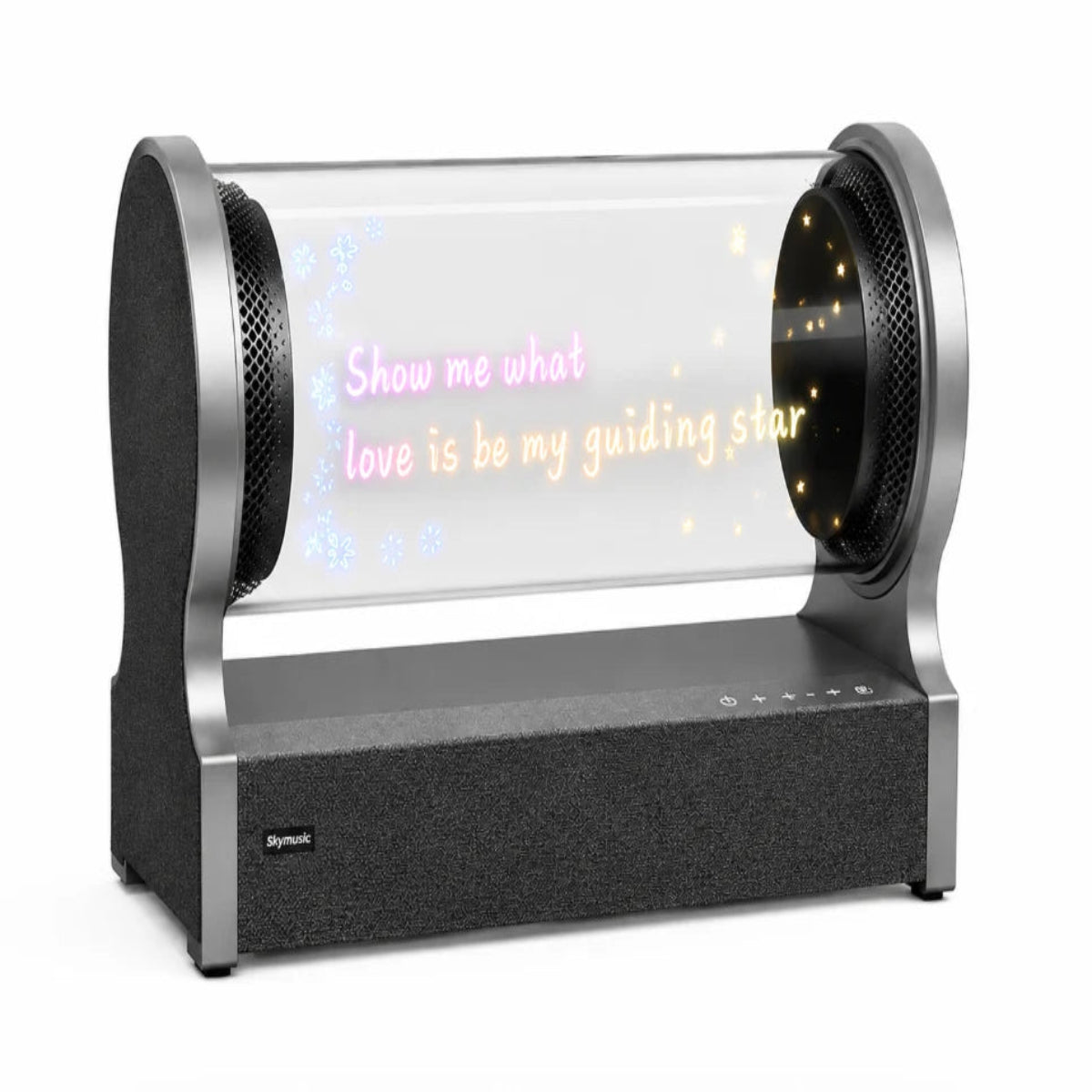 CYL-CL Series 20cm (7.9 inch) Medium Size | 3D Hologram Fan LED Display | Cylinder Fan Cloud Control (AS) | LED Hologram Projector | Bluetooth Speaker with 360° Lyrics Display | WiFi & Bluetooth Support