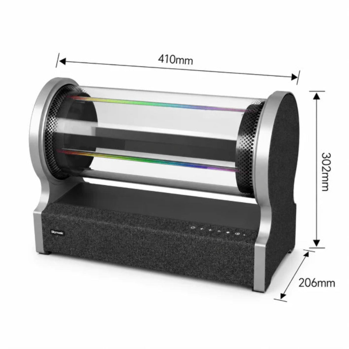 CYL-CL Series 20cm (7.9 inch) Medium Size | 3D Hologram Fan LED Display | Cylinder Fan Cloud Control (AS) | LED Hologram Projector | Bluetooth Speaker with 360° Lyrics Display | WiFi & Bluetooth Support