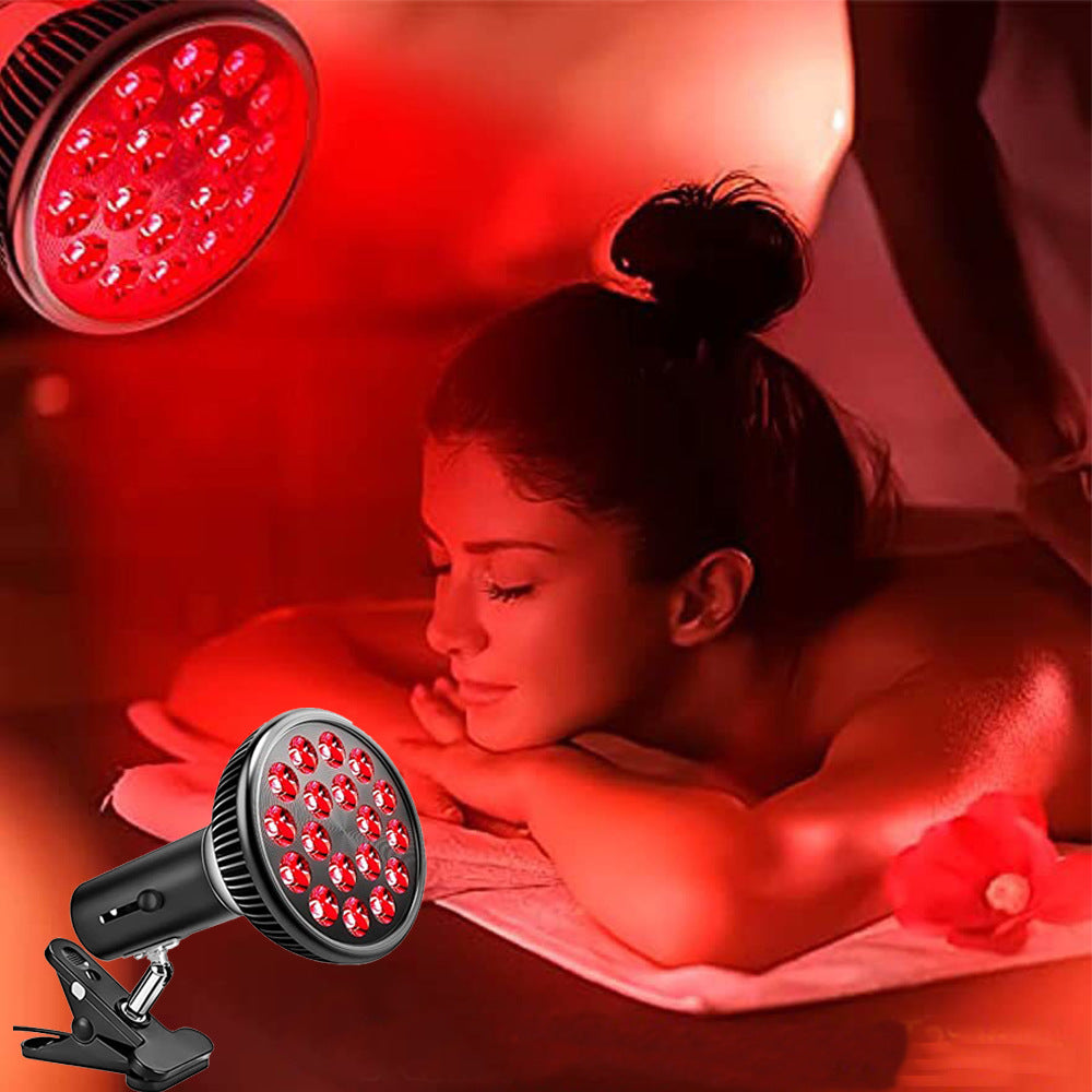 54W PAR38 Infrared Therapy LED Bulb – Dual Chip Red Light 660nm & Near Infrared 850nm | E26 / E27 Base | With / Without Desktop Clamp | US / EU Plug | Plug-In Red Light Therapy Lamp for Skin Beauty, Muscle & Joint Pain Relief