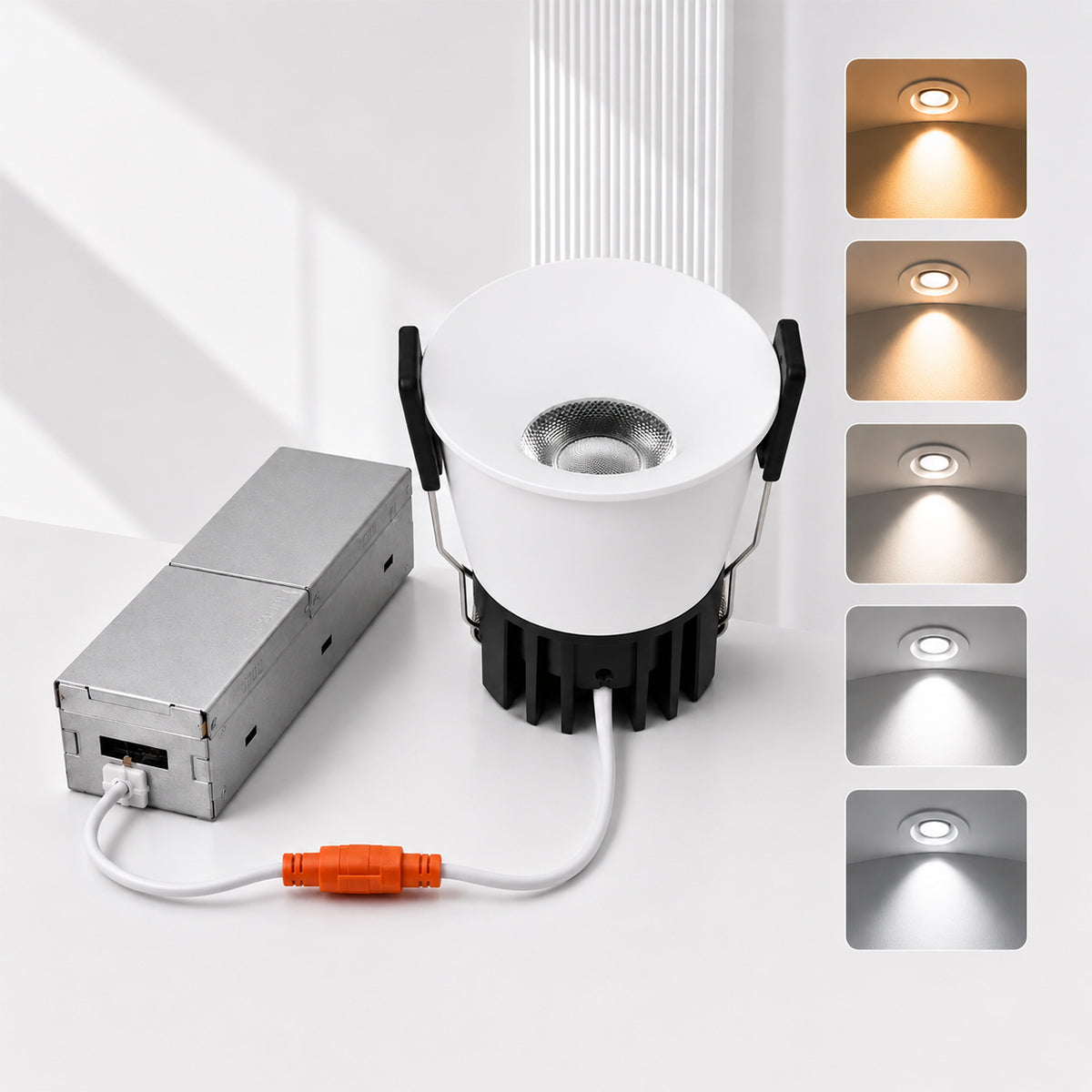 Mini-LED-Downlight, 1 W, Durchmesser 25 mm, 24 Grad, Mini-LED-Einbauleuchte, kleines Decken-Downlight, Schrank-LED-Leuchte mit LED-Treiber