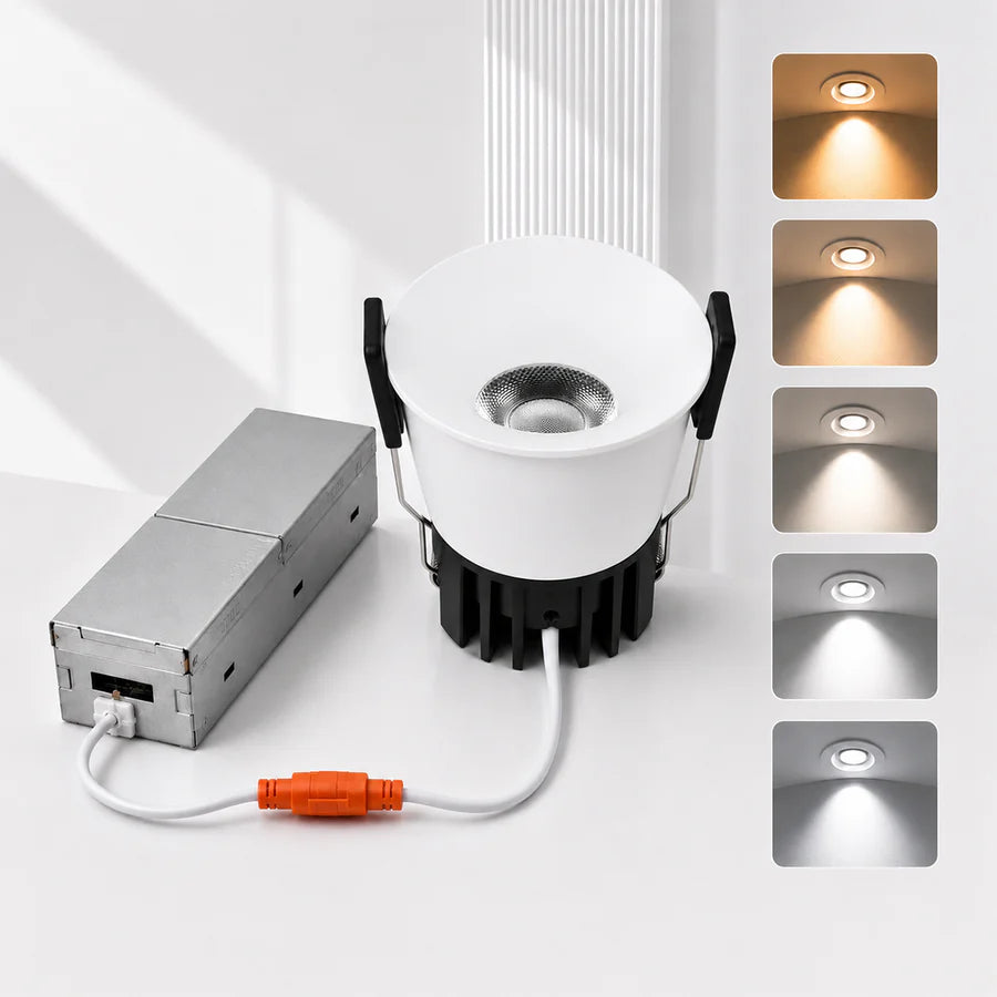 4er-Pack 3 Zoll dimmbares LED-Downlight mit schwarzem Rand, 5 W (entspricht 40 W Halogen), CRI80, LED-Deckenleuchte
