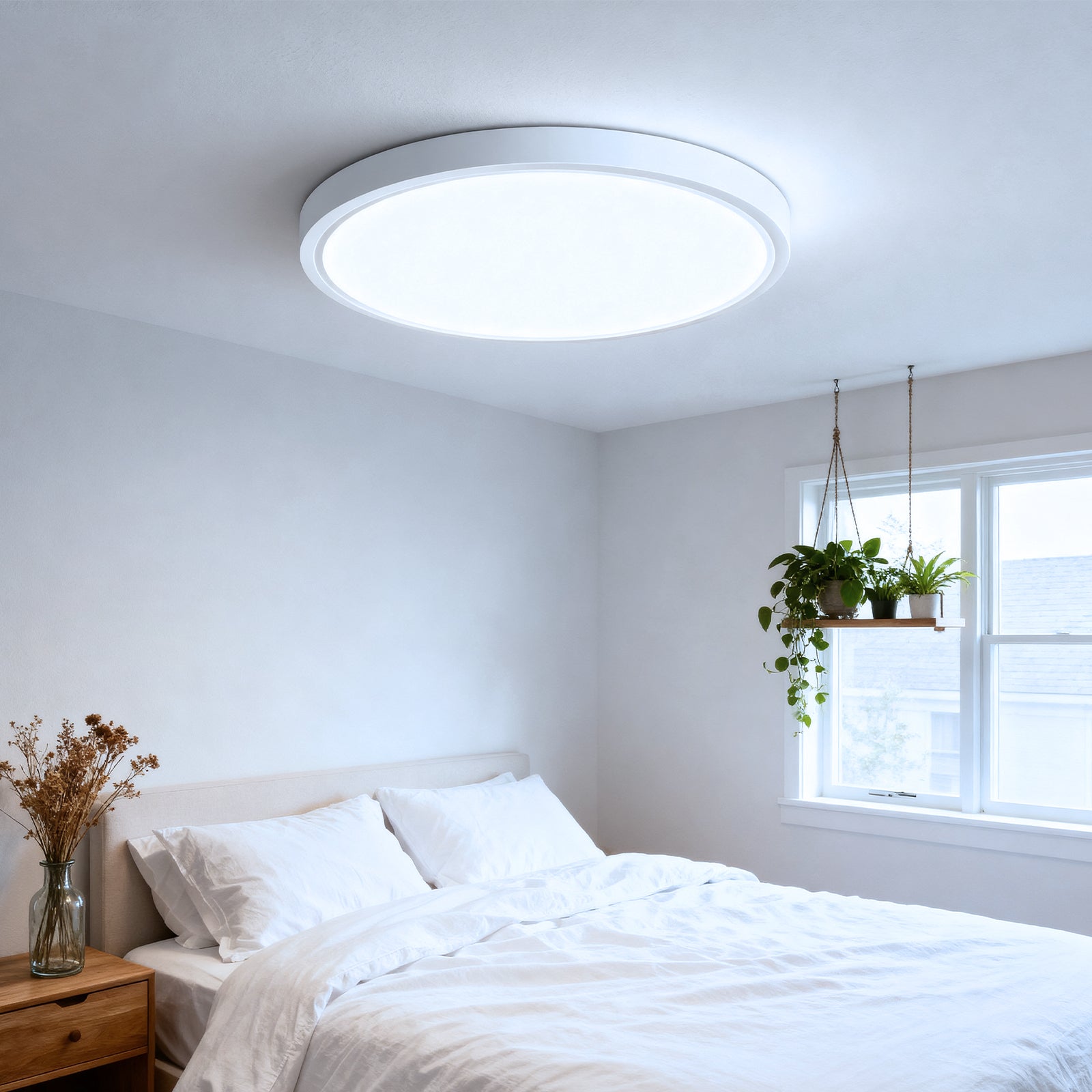 Plafonnier LED rond 7 pouces – 12 W – Blanc – 3 000 K / 4 500 K / 5 000 K / 6 500 K – Plafonnier encastré – Stock local (États-Unis, Royaume-Uni et Allemagne)