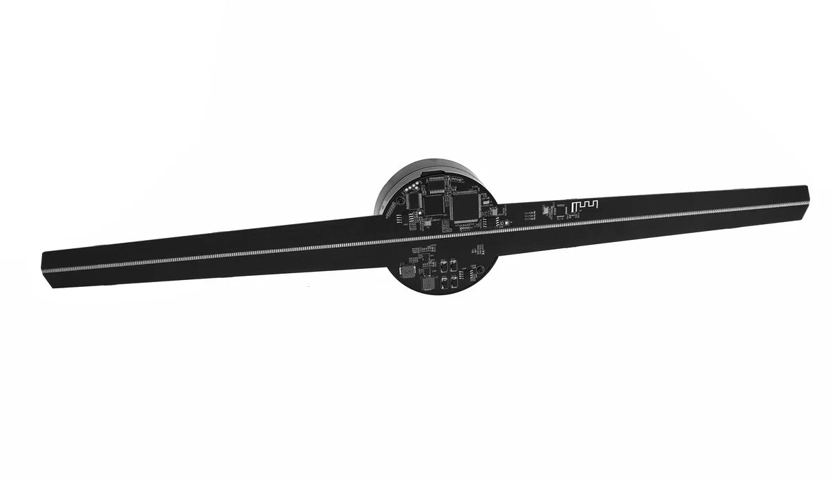 FL-CL Series 42cm (16.5 inch) Small Size | 3D Hologram Fan LED Display | Flat Fan Cloud Control (AS) | LED Hologram Projector | 2-Pack Fans with Outdoor Double-Sided Mounting Bracket | 2 Blades