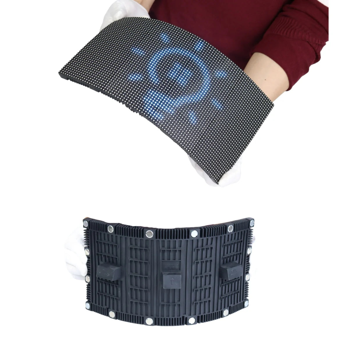 OF-3W Series Outdoor Flexible LED Module – P3.076 | 320×160mm Panel | Magnetic Mounting | All-in-One Design | Cylinder LED Displays & Flexible LED Screens