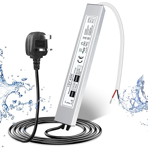 12V Waterproof LED Power Supply 30W–280W, 90–265V Input, Single/Dual Wire Output, Aluminum Housing, Outdoor LED Driver, CE/RoHS/FCC —US/UK/EU Plug & Wire Leads Options