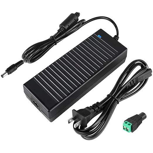 DC 24V Desktop Power Supply Adapter 60W–120W, AC 100–240V Input, Switching Transformer Charger with US Plug — for LED Strip Lights, 3D Printers, CCTV, and Electronics