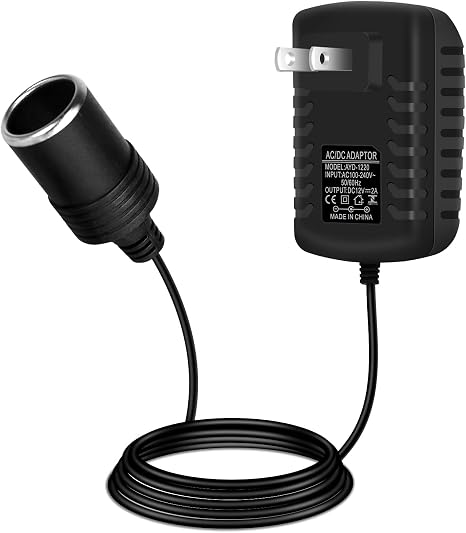 DC 12 V Zigarettenanzünder-Netzteiladapter 12 W–36 W, AC 100–240 V auf 12 V Konvertertransformator, Autosteckdosenladegerät für Pumpe, Kühler, LED-Leuchten – US-Stecker 