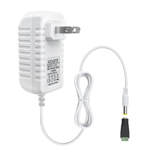 12-V-Netzteiladapter 12 W/24 W/36 W, AC 100–240 V Eingang, Wandstecker-Transformator, weißes Gehäuse – US-Stecker, LED-Treiber für Streifen/CCTV/Elektronik 