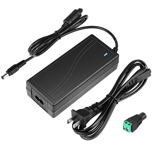 DC 24V Desktop Power Supply Adapter 60W–120W, AC 100–240V Input, Switching Transformer Charger with US Plug — for LED Strip Lights, 3D Printers, CCTV, and Electronics
