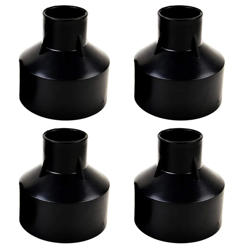 4er-Pack eingebettete Teile, Kunststoffhornform, schwarze Einbauarmatur, wasserdichte voreingebettete Einsätze für den Außen-/Innenbereich, für LED-Boden-/Stufentreppen-/Unterwasser-Schwimmbadbeleuchtung