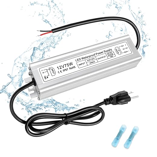 12V Waterproof LED Power Supply 30W–280W, 90–265V Input, Single/Dual Wire Output, Aluminum Housing, Outdoor LED Driver, CE/RoHS/FCC —US/UK/EU Plug & Wire Leads Options