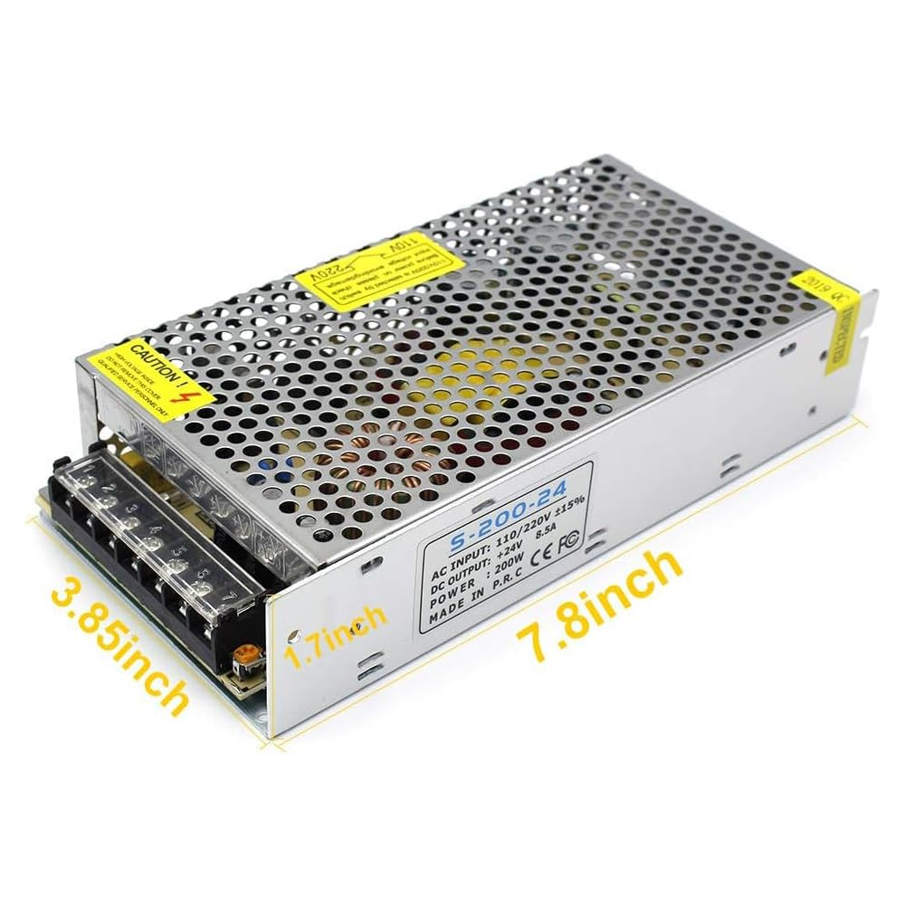 DC 12 V/24 V Schaltnetzteil 60 W–250 W, AC 110/220 V Eingang, Konstantspannungs-LED-Treibertransformator, Metallgehäuse mit Schraubklemmen, CE/FCC/RoHS-zertifiziert