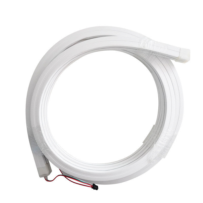RGB Addressable Neon LED Strip Light | WS2812 SMD5050 60LEDs/M | 16×16mm Flexible Silicone Neon Rope | IP67 Waterproof | Top-Bend & Side-Bend Options | 5M Roll Kit with Power Adapter & Controller