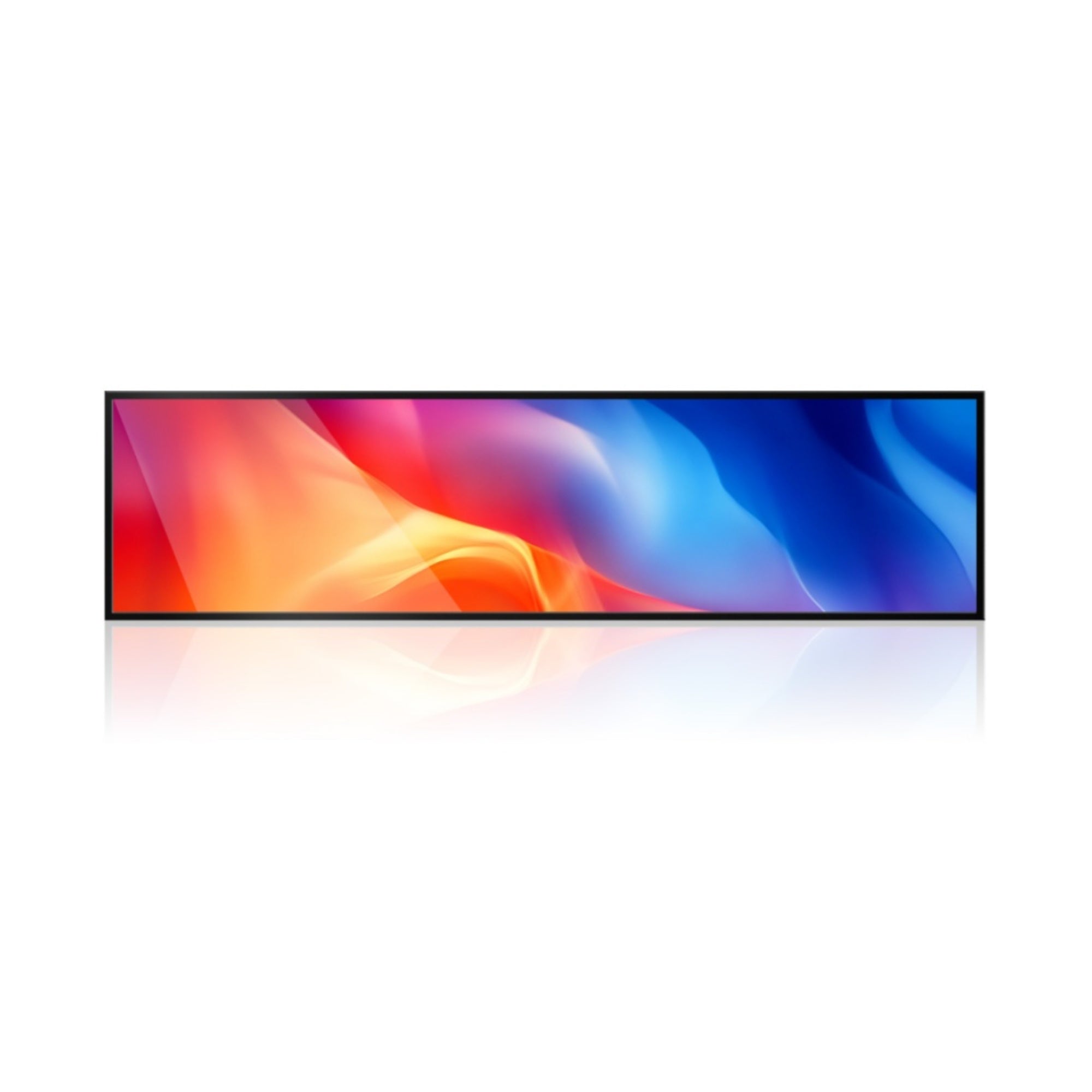 24.5 Inch (597.9×168.2mm Viewable) Commercial Ultra-Wide LCD Shelf Display | Android Stretched Bar Screen | Cloud, App & USB Playback