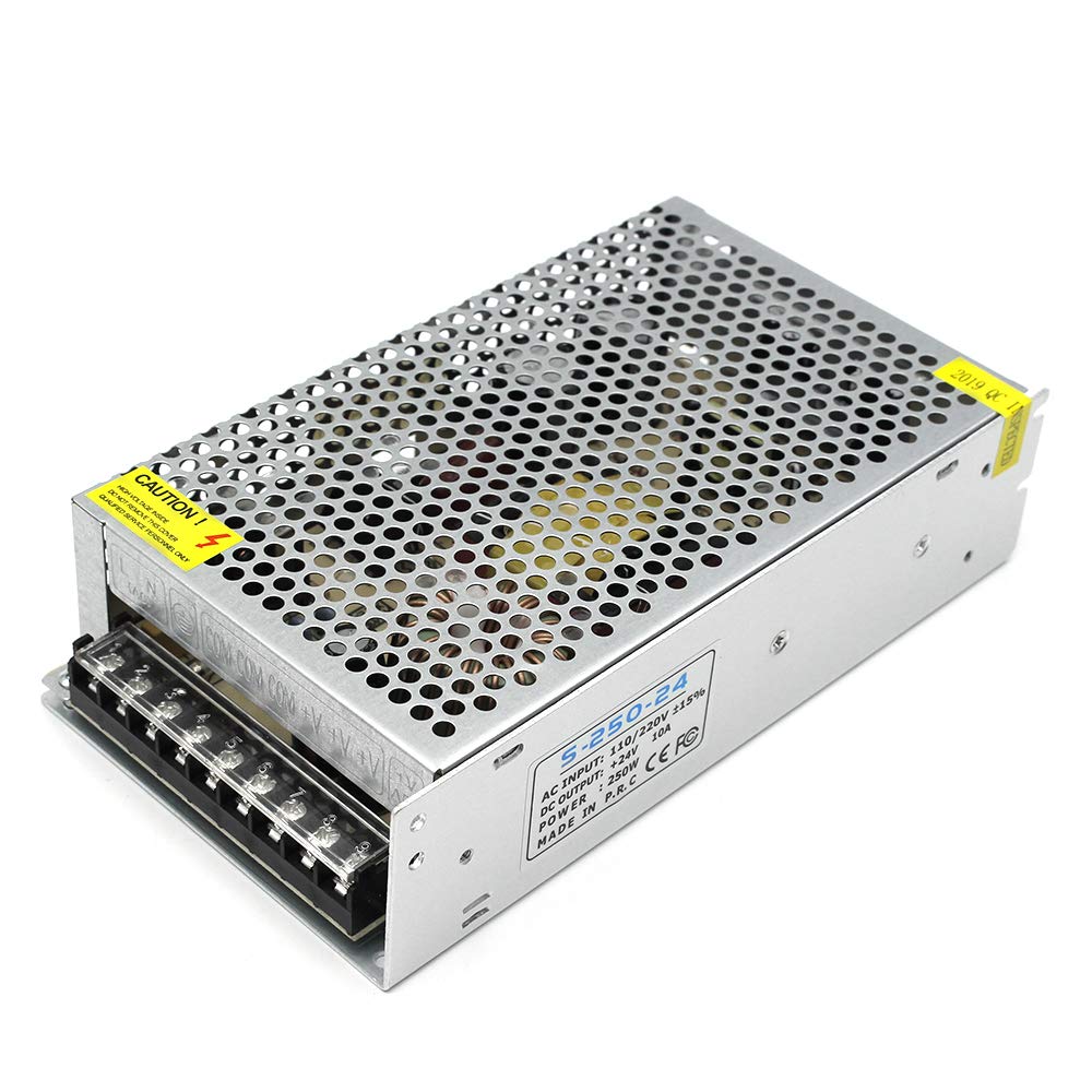 DC 12 V/24 V Schaltnetzteil 60 W–250 W, AC 110/220 V Eingang, Konstantspannungs-LED-Treibertransformator, Metallgehäuse mit Schraubklemmen, CE/FCC/RoHS-zertifiziert
