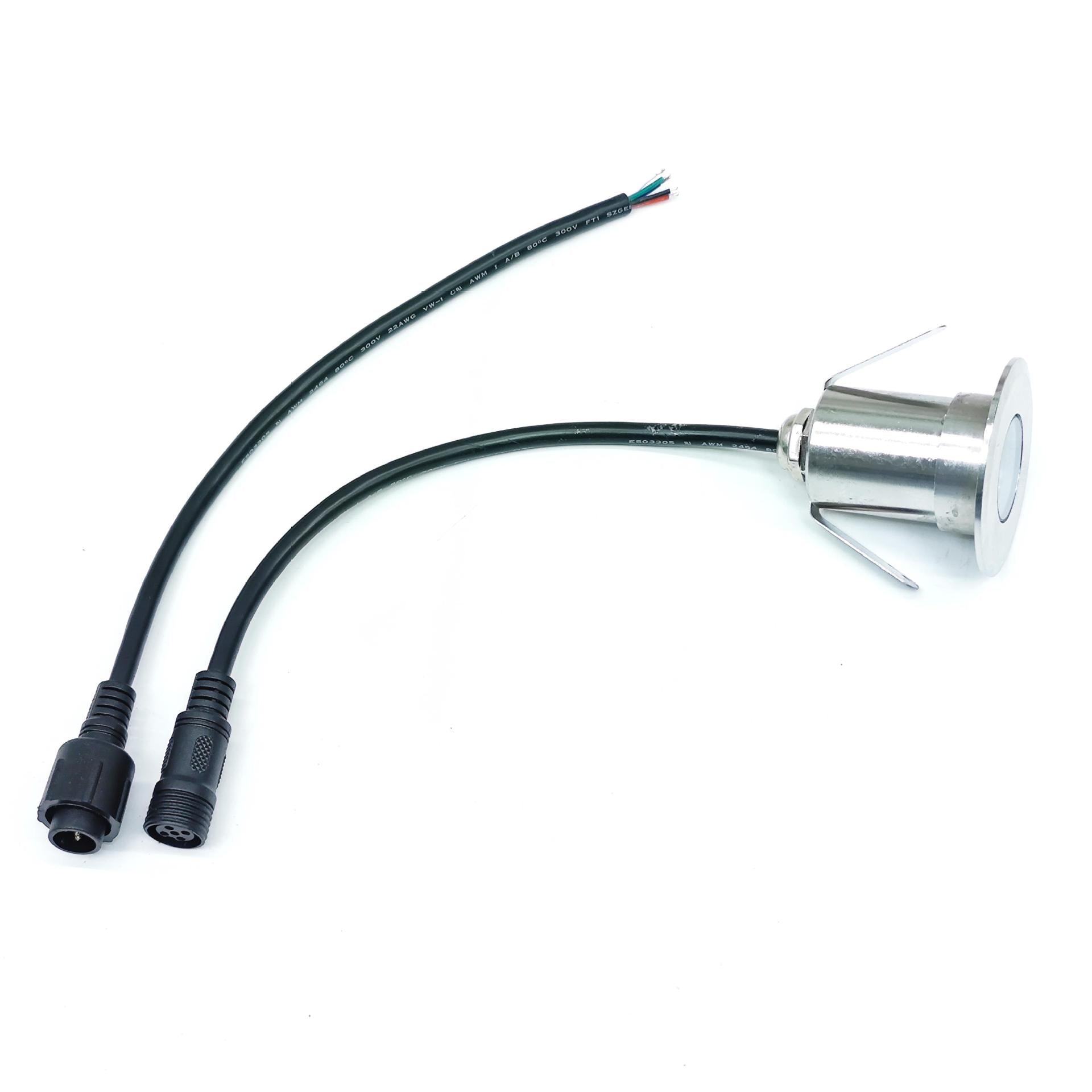 10er-Pack RGBW IP68 wasserdichte LED-Untergrundleuchte für den Außenbereich, 3 W, 24 V, Deckleuchte, Erdlampe, Strahler für Wege, Auffahrten, Gärten, Einbaulandschaften mit Edelstahlgehäuse, PC-Abdeckung, gehärtete Glaslinse