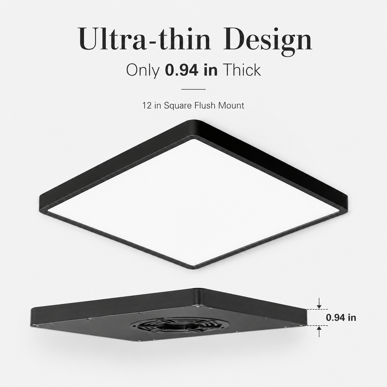 9,0 Zoll quadratische LED-Deckenleuchte – 18 W – Weiß – 3000 K / 4500 K / 5000 K / 6500 K – Deckenleuchte zur Unterputzmontage – Lokaler Lagerbestand (US/UK/DE)