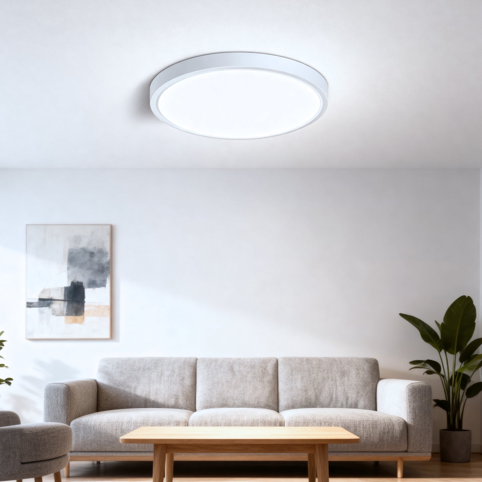 Plafonnier LED rond 9 pouces – 18 W – Blanc – 3 000 K / 4 500 K / 5 000 K / 6 500 K – Plafonnier encastré – Stock local (États-Unis, Royaume-Uni et Allemagne)
