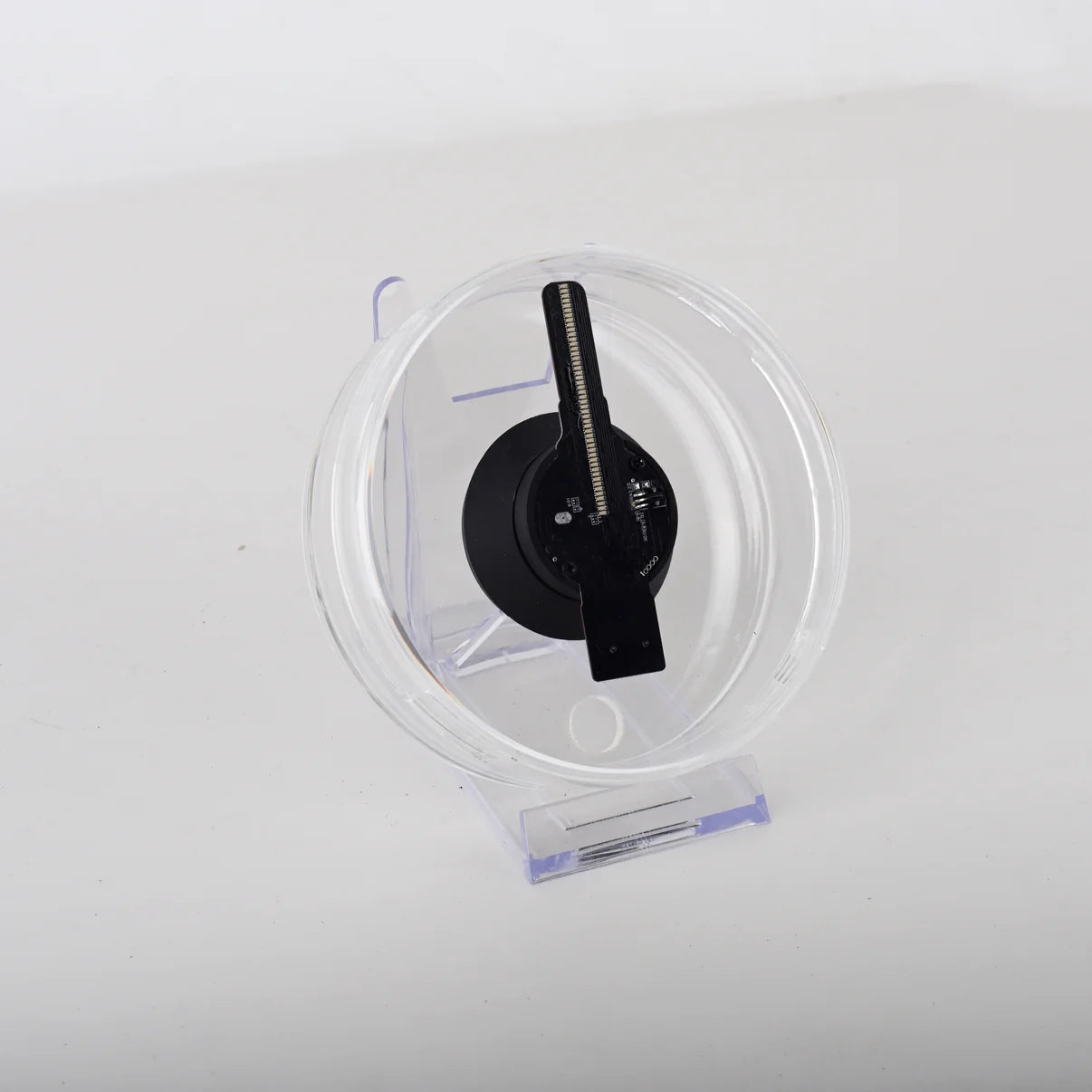 FL-AS Series 11cm to 42cm (4.3–16.5 inch) Small Size | 3D Hologram Fan LED Display | Flat Fan Asynchronous Control | Hologram Display Fan | Desktop Stand with Transparent Protective Cover | 2 Blades
