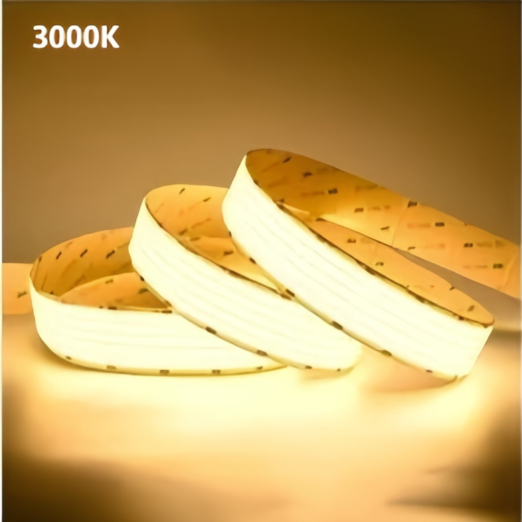Five Row COB Flexible LED Strip Light- 24V | 1600 LEDs/M | 3000K / 4000K / 6500K | 30mm PCB | CRI 90+ | Dot-Free Continuous Lighting | Non-Waterproof | for Cabinets,Kitchen Office Lighting | 5/50M