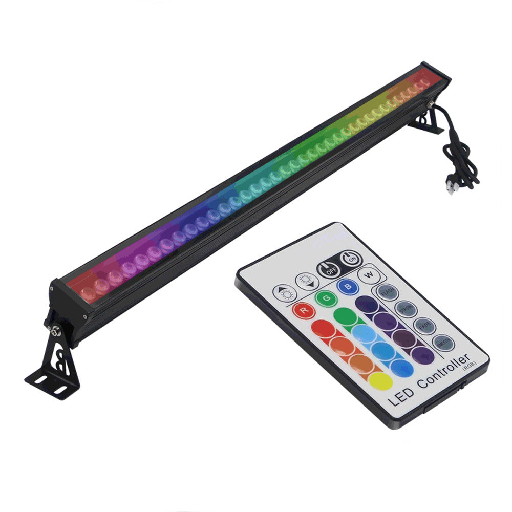 Applique murale LED RVB linéaire 7060 connectable avec télécommande, 36 W, étanche, à changement de couleur, pour projets d'éclairage intérieur/extérieur, hôtels, décorations murales de bâtiments