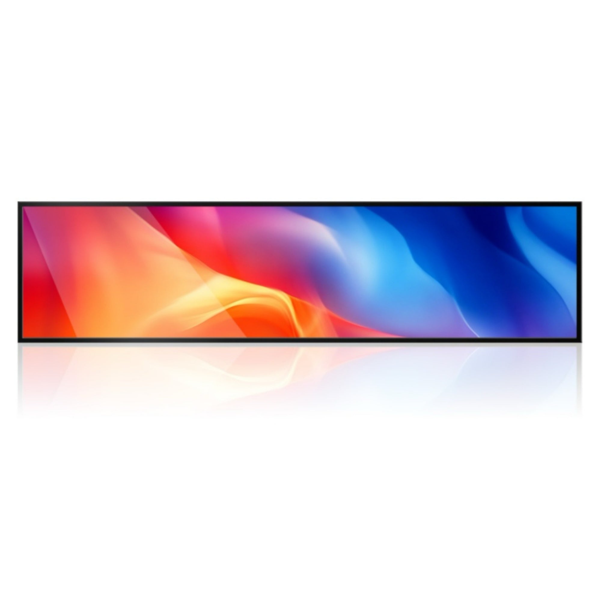 Écran LCD Android ultra-large de 37,6 pouces (920 × 258 mm) pour les rayons des magasins | Gestion de contenu cloud, applications et USB