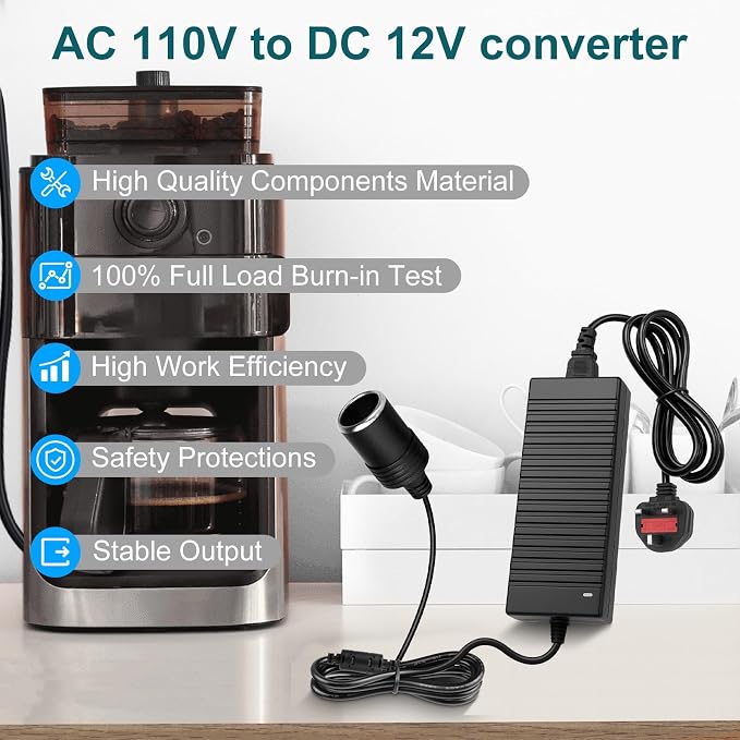 CE-zertifiziertes LED-Adapter-Netzteil für den Schreibtisch, 110–220 V AC auf 12 V/24 V/5 V DC