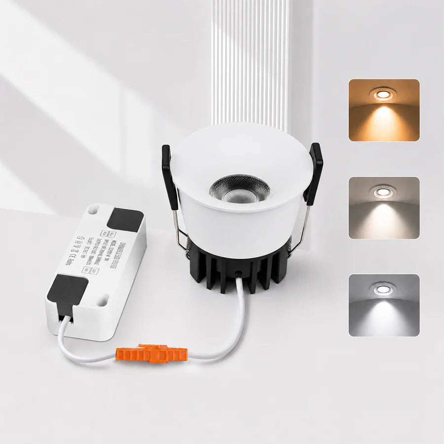4er-Pack Low Profie LED-Downlight 3W/5W/7W/12W/15W/18W/24W CRI80 Anti-Fog Deckeneinbauleuchte mit festem Kopf