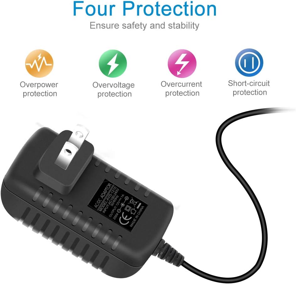 12-V-Netzteiladapter 12 W/24 W, AC 100–240 V Eingang, Wandstecker-Transformator, schwarzes Gehäuse – US/UK-Stecker, LED-Treiber für Streifen/CCTV/Elektronik 