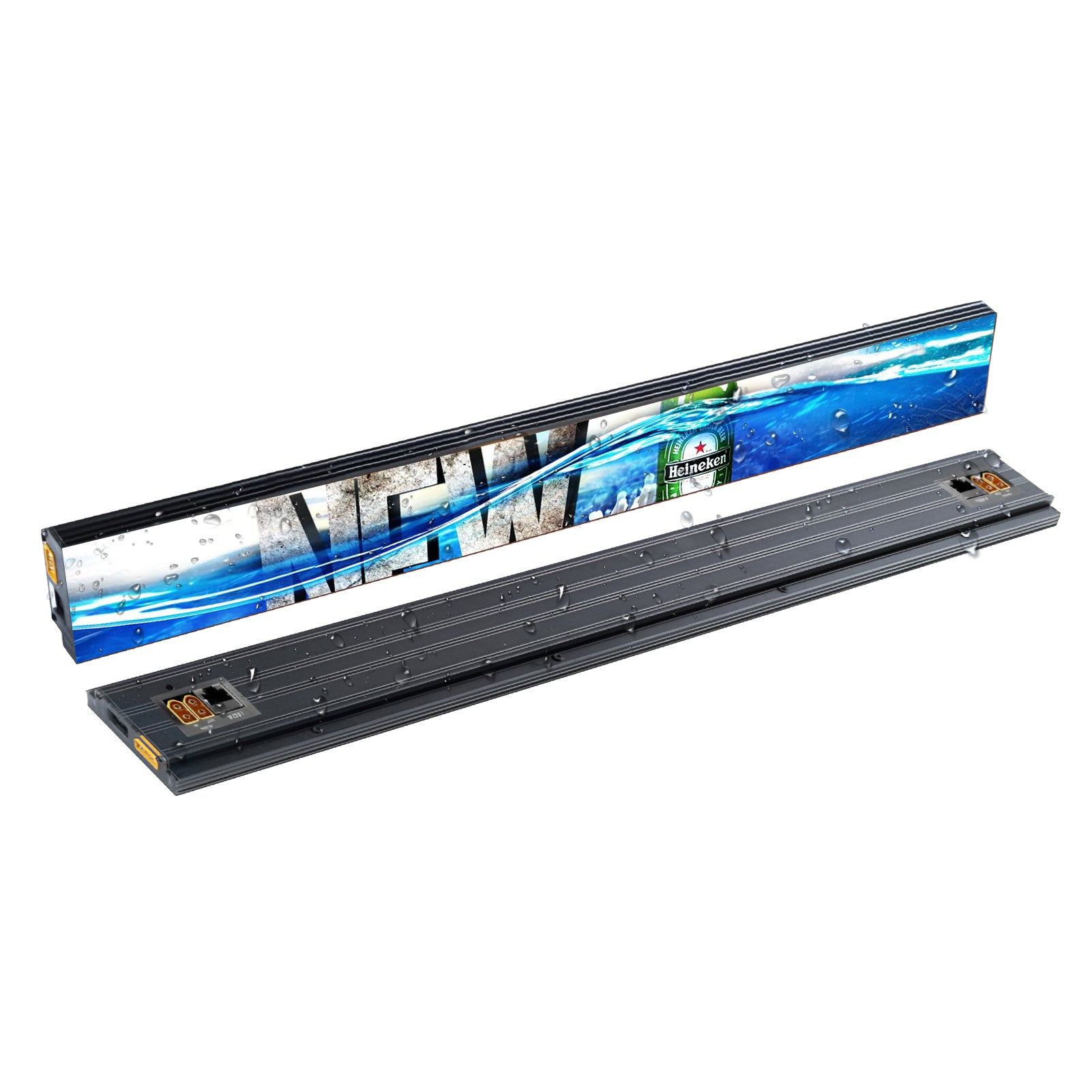 4er-Pack LED-Anzeigestreifen für Regale P1.25 | P1.875 60 mm (2,36 Zoll) hohe digitale Preisanzeige für Geschäfte