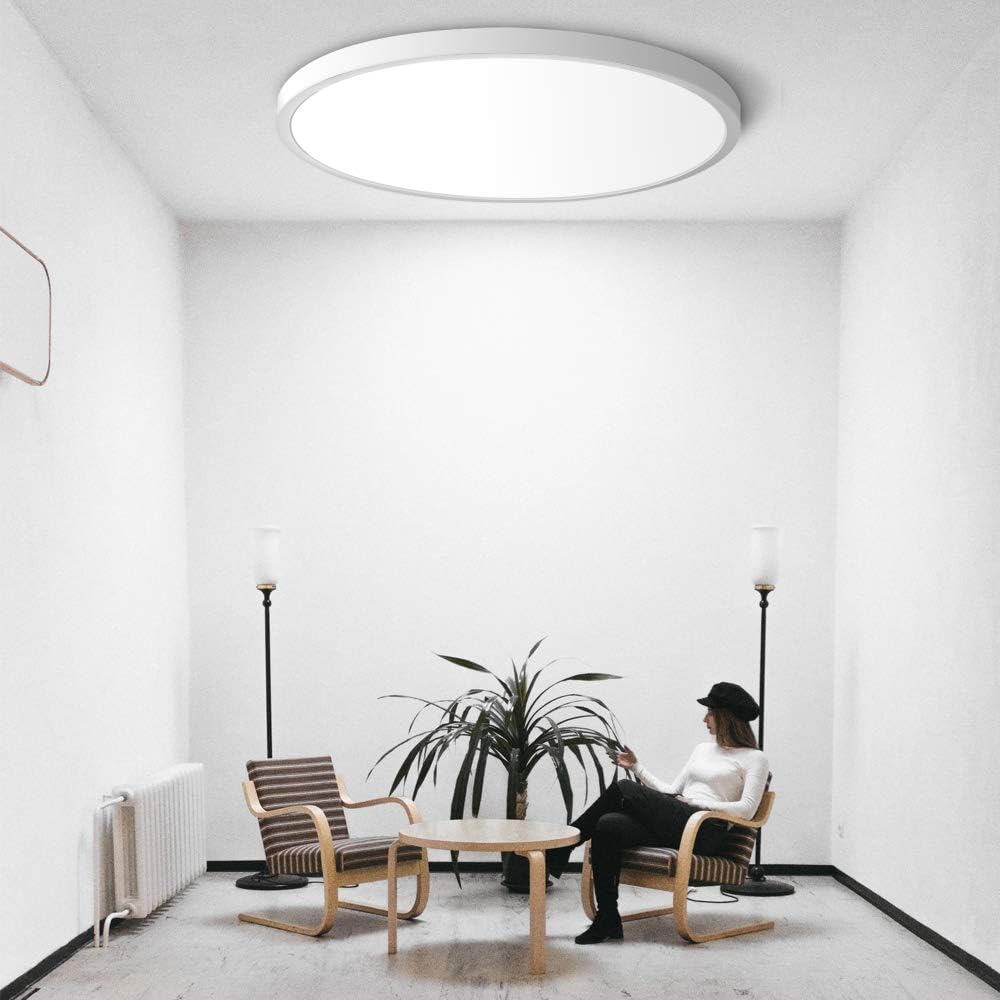 7 Inch Round LED Ceiling Light – 12W – White – 3000K / 4500K / 5000K / 6500K – Flush Mount Ceiling Light – Local Stock (US/UK)