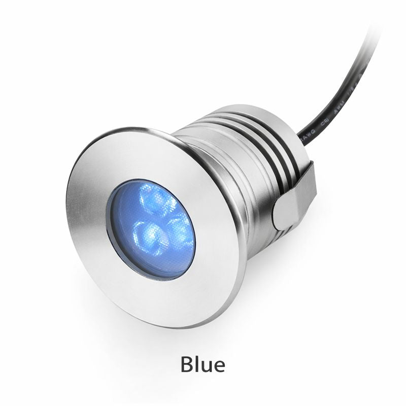 Lot de 8 lampes LED sous-marines pour piscine, 3 W, 12 V-24 V CC, étanches IP68, en acier inoxydable et aluminium, pour piscines creusées, bassins, fontaines et escaliers.