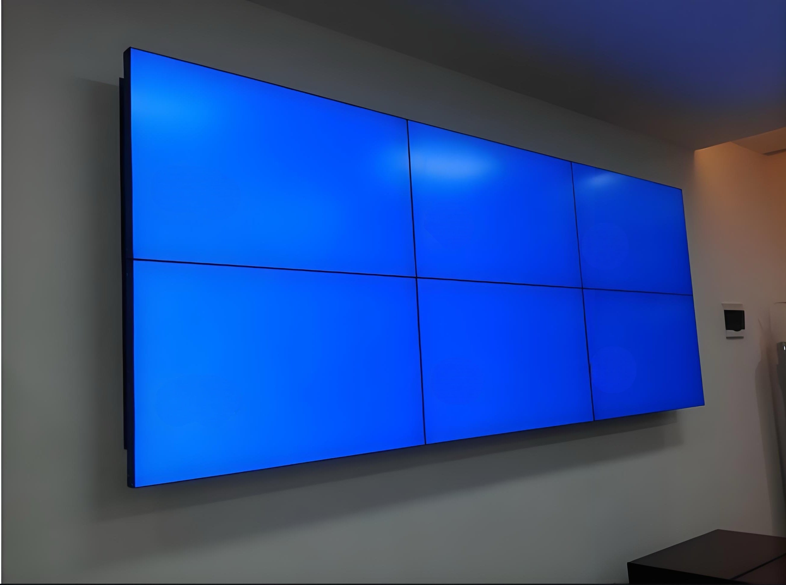 Mur vidéo LCD BOE 46 pouces – Kit 3x2 (6 panneaux) | 1920 x 1080 Full HD | 500 nits | Cadre ultra-fin 0,88 mm / 1,7 mm / 3,5 mm | Raccord HDMI et support mural inclus