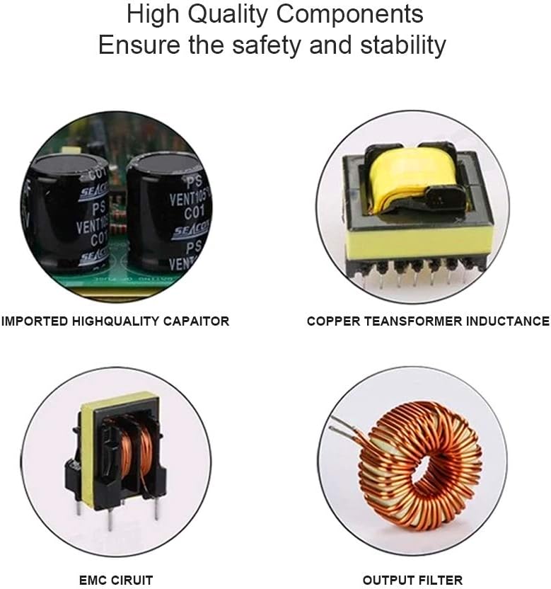 DC 12 V/24 V Schaltnetzteil 300 W–600 W, AC 110/220 V Eingang, Hochleistungs-LED-Treibertransformator, Kühllüfter-Metallgehäuse, CE/FCC/RoHS-zertifiziert