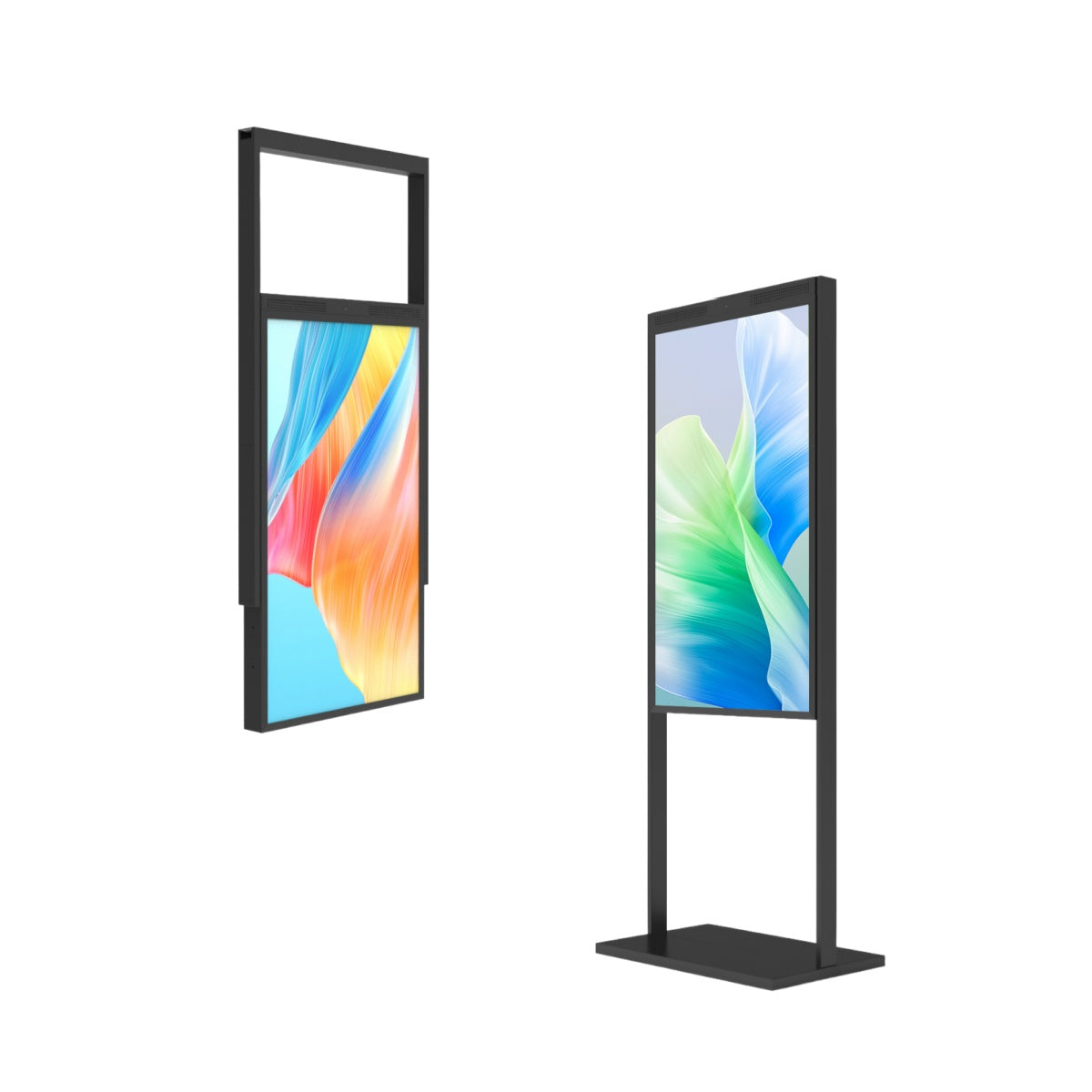 43" doppelseitiges, hochhelles LCD-Fensterdisplay, 2500 Nits vorne + 700 Nits hinten, Android 2+32G, ohne Touch, Cloud/APP/USB, Hänge-/Bodenständer