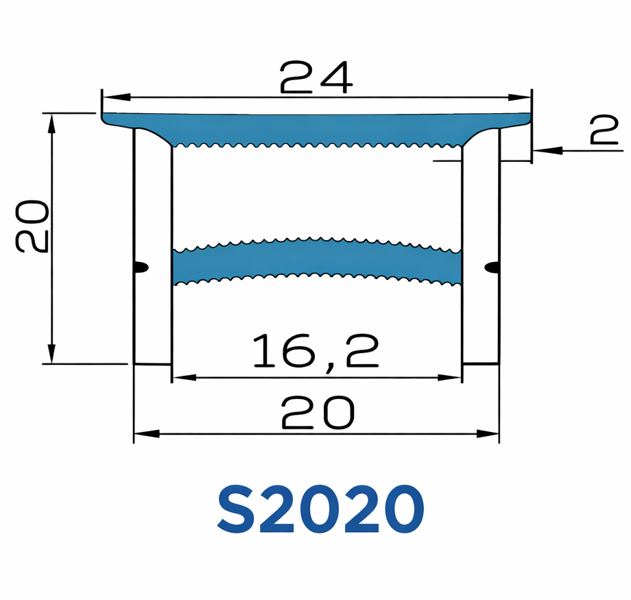 Neonlichtgehäuse – S2020 Schwarz | 20x20mm Silikon-LED-Kanalsystem | IP67 wasserdicht | 12mm Leiterplattenbreite | 164FT/50M | Lagerbestand US/UK/DE