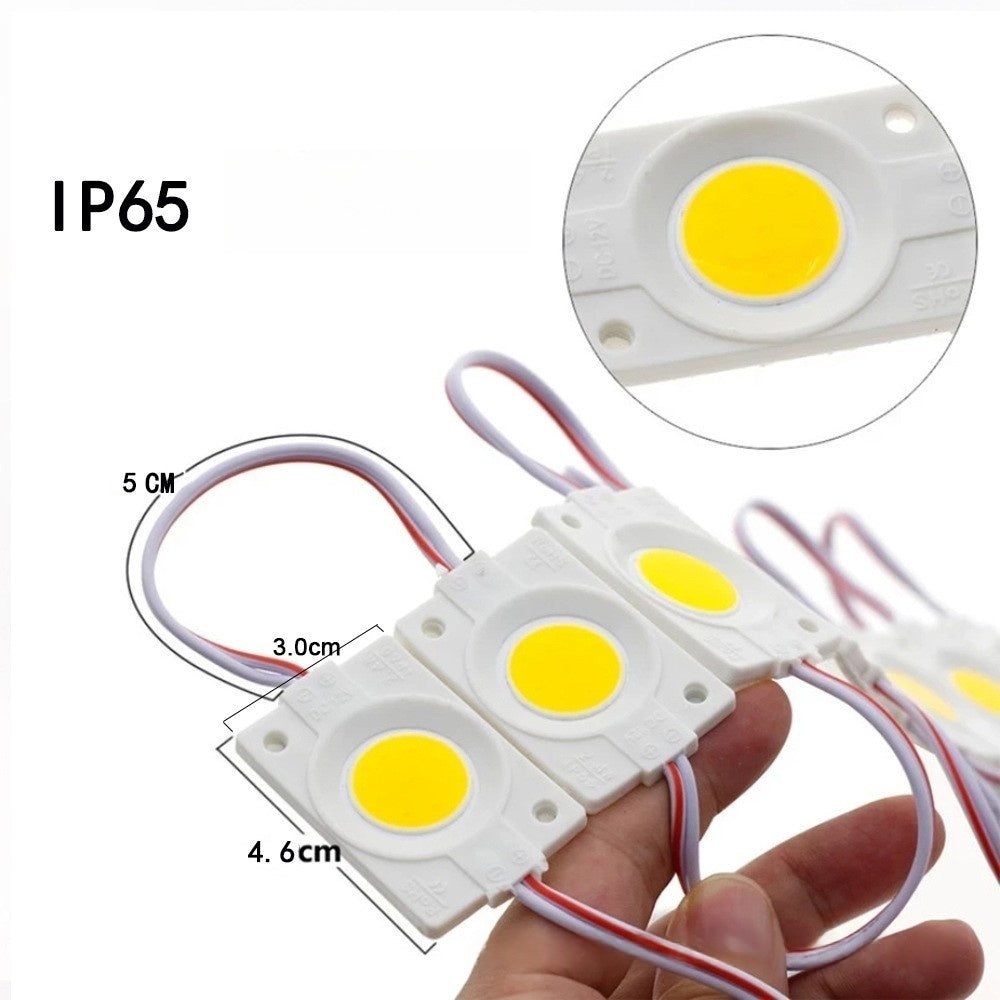 Lot de 20 modules LED SMD5730, 4 LED DC12 V, 130-150 lm, 2 W, faisceau 160°, étanche IP67, avec ruban adhésif au dos