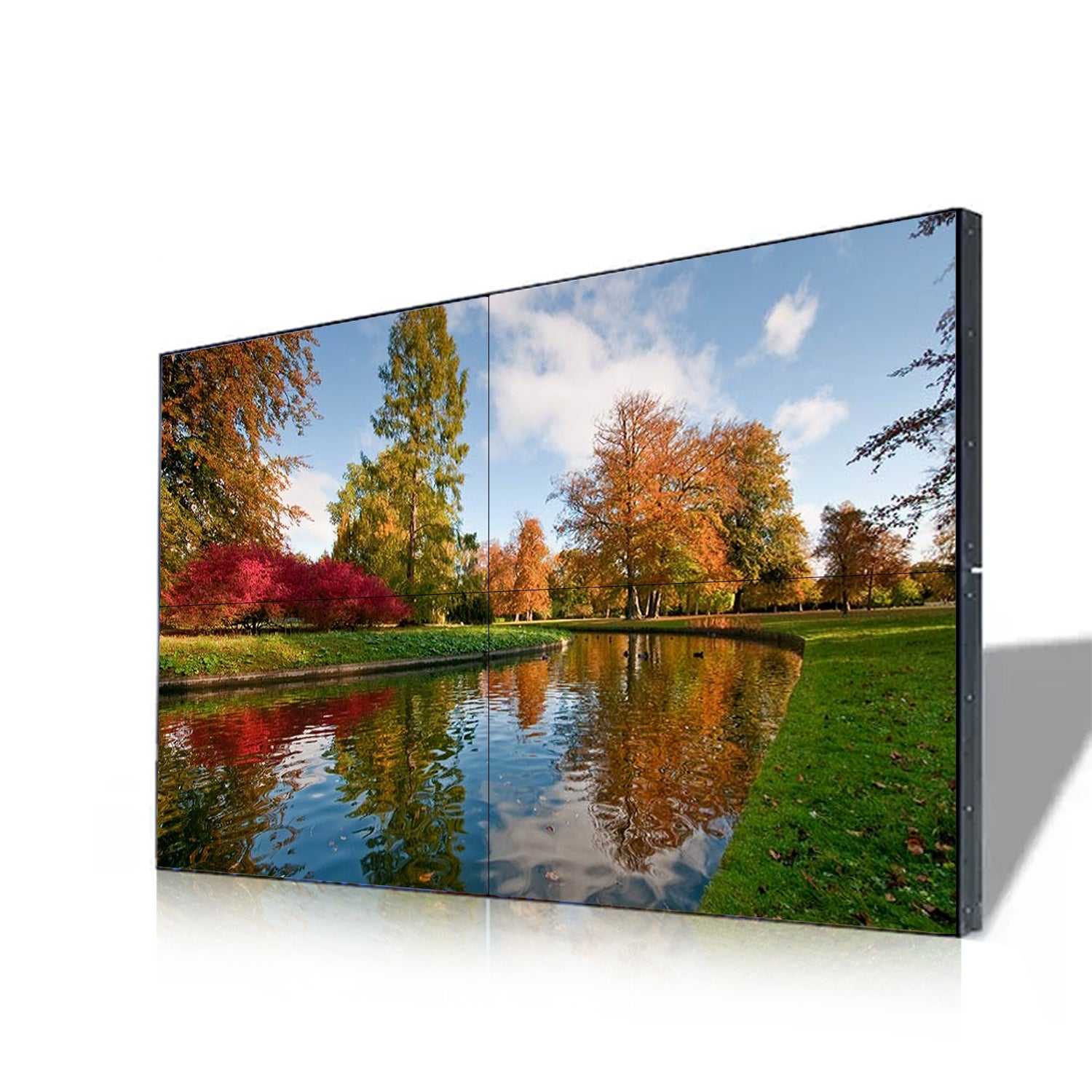 46-Zoll-BOE-LCD-Videowand – 2x2-Kit (4 Panele) | 1920 x 1080 FHD | 500 Nits | Ultraschmaler Rahmen 0,88 mm / 1,7 mm / 3,5 mm | HDMI-Spleißer + Wandhalterung im Lieferumfang enthalten