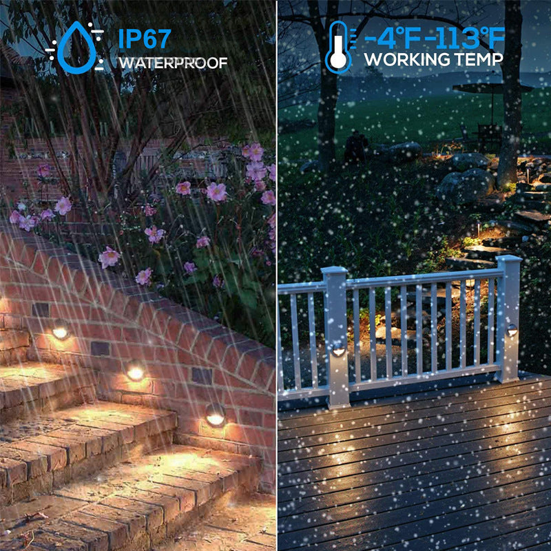 Low Voltage LED Deck Lights Kit - 6 / 8 Pack Fence Lights with Transformer Photocell Sensor | 3000K Warm White | IP67 Waterproof | Outdoor Lights for Walkway Stair Post Railing