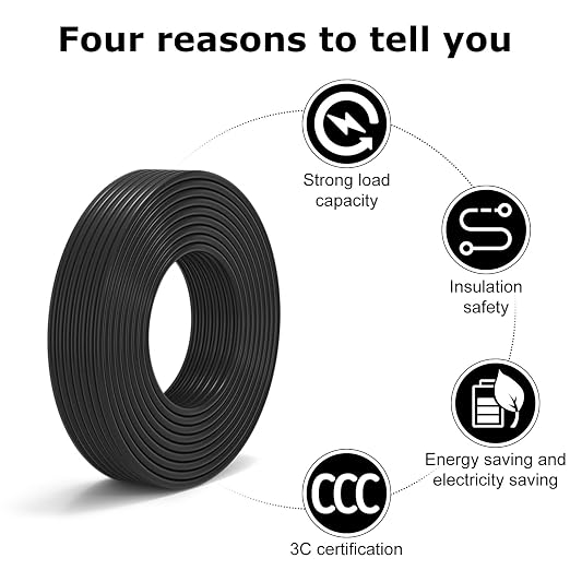 24 AWG Electrical Cable, 6/7/8 Conductor Stranded Tinned Copper Multi-Core Wire, Black/White PVC Jacket Flexible Control Extension Cord, 10/20/50m (33ft–165ft) Options