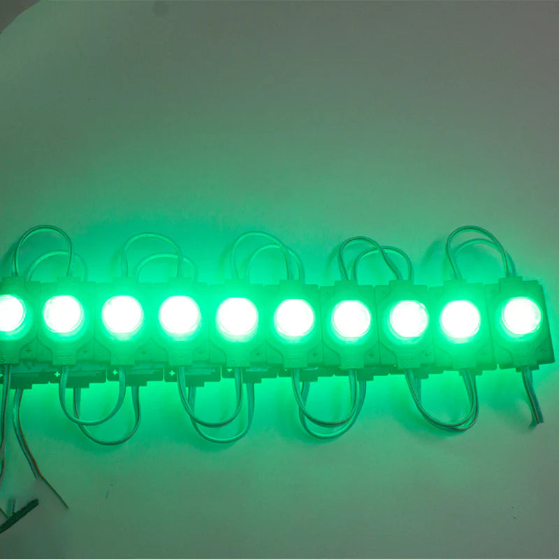 Lot de 20 modules LED avec lentille pour caisson lumineux, DC12 V, 110 lm, 1,5 W, étanches IP65, avec ruban adhésif au dos